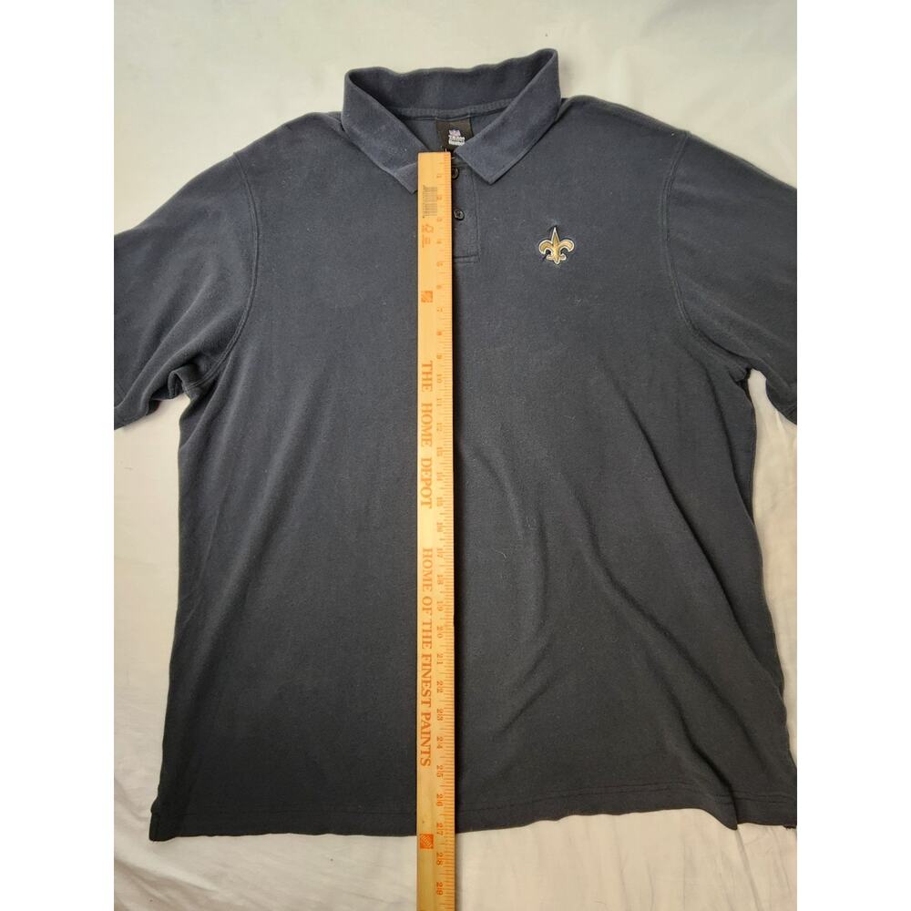 Reebok NFL New Orleans Saints Mens XL Short Sleeve Black Polo Shirt Extra Large - Picture 9 of 11